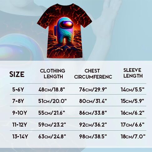 Little Big Kids Girls Boys T-Shirts,Summer Game Shirts Short Sleeve T-Shirts,Graphic Colorful T-Shirts for 4-14 in Saudi Arabia