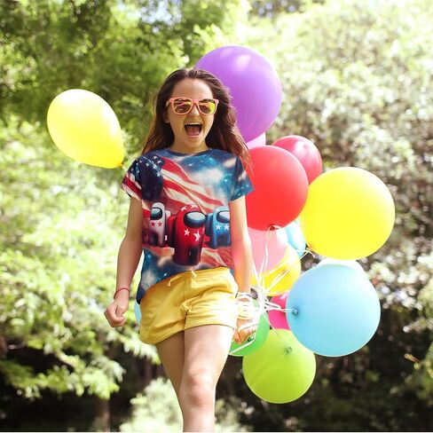 Little Big Kids Girls Boys T-Shirts,Summer Game Shirts Short Sleeve T-Shirts,Graphic Colorful T-Shirts for 4-14 in Saudi Arabia