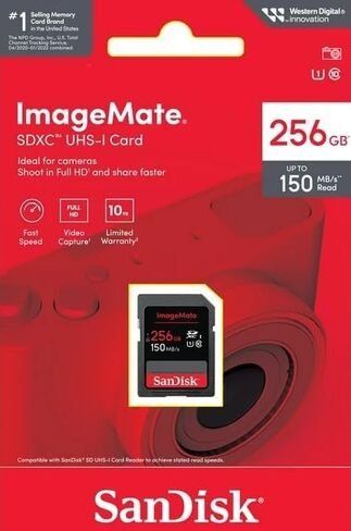SanDisk 256GB ImageMate SDXC UHS-1 Memory Card - Up to 150MB/s - SDSDUN4-256G-Aw6kn in Saudi Arabia