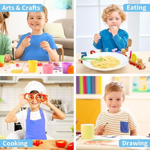 WENNNSAI Kids Art Smocks بنين بنات سموك اللوحة مقاوم للماء الفنان المئزر كم طويل جيب طفل سموك المئزر سن 4-8 in Saudi Arabia