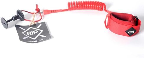 RIP Pro Series Coiled Bodyboard Wrist Leash – Premium Coiled Bicep/Elbow Leash w/Plug - Adjustable, Comfortable, EZ Fit, Neoprene Cuff, Strong, Durable Cord, Leash Rope – 5.5mm Thick in Saudi Arabia