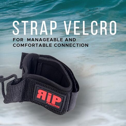 RIP Pro Series Coiled Bodyboard Wrist Leash – Premium Coiled Bicep/Elbow Leash w/Plug - Adjustable, Comfortable, EZ Fit, Neoprene Cuff, Strong, Durable Cord, Leash Rope – 5.5mm Thick in Saudi Arabia