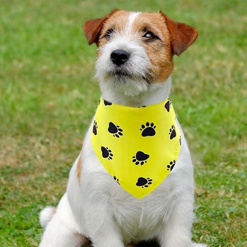 PET SHOW 50Pcs Paw Pattern Dog Bandanas Bulk Washable Puppy Girl Boy Triangle Bibs Accessories for Small Medium Dogs Cats Pets in Saudi Arabia