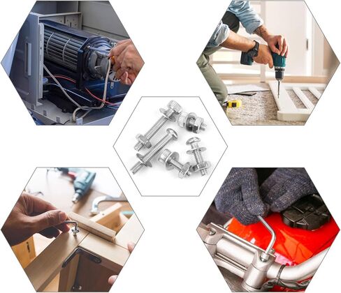 VIGRUE 840 قطعة M2.5 x 4/6/8/10/12/16/20/25 مللي متر زر سداسي ومقبس غطاء رأس مسامير صواميل غسالات مجموعة متنوعة مع صندوق تخزين in Kuwait