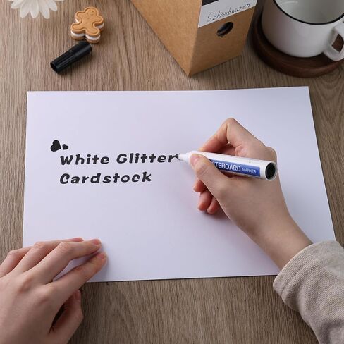 27 قطعة من البطاقات اللامعة البيضاء من MCPINKY، ورق لامع فاخر مقاس A4 أبيض لامع لحرف القصاصات in Saudi Arabia