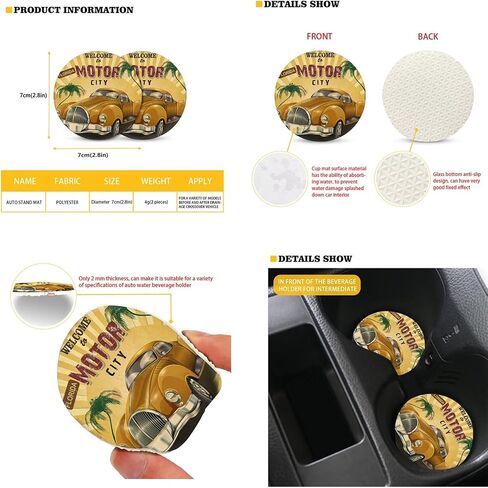 Yzaoxia Brown Cow Print Car Seat Covers and 15 Inch Car Steering Wheel Cover Car Coasters Gear Shift Knob Cover Car Handbrake Cover Headrest Cover Car Cup Coaster, Cowhide in Saudi Arabia