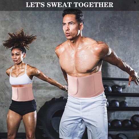 IMAGERIO مشذب الخصر للعرق للنساء والرجال، حزام تدريب الخصر للتدريب، حزام الجسم النحيف لفقدان الوزن، لف البطن، حزام رياضي للبطن، حزام حرق الدهون، دعم الظهر للساونا - مطور in Kuwait