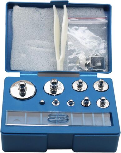 17 قطعة مجموعة أوزان المعايرة، 10 ملغ - 100 جرام معايرة مقياس الوزن مجموعة الوزن للمجوهرات الرقمية مقياس المختبر العلمي تعليم الوزن in Kuwait