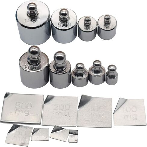 17 قطعة مجموعة أوزان المعايرة، 10 ملغ - 100 جرام معايرة مقياس الوزن مجموعة الوزن للمجوهرات الرقمية مقياس المختبر العلمي تعليم الوزن in Kuwait