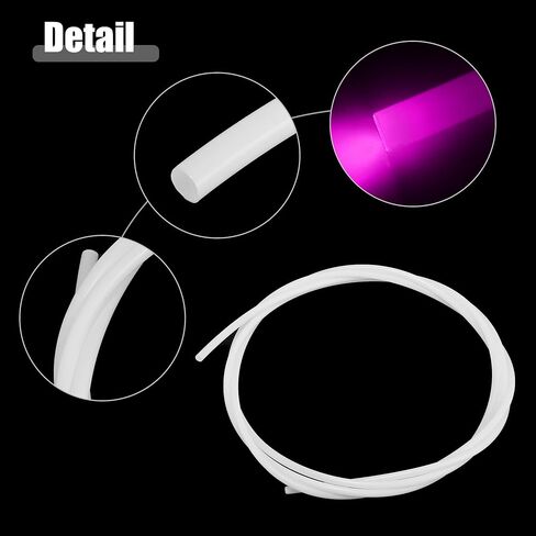 ACROPIX 1.5m 4.92ft 5mm 0.20 "أبيض عالمي PMMA الألياف البصرية الجانب توهج كابل الألياف البصرية كابل للسيارة - حزمة من 1 in Kuwait