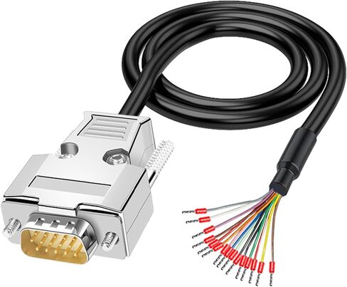 ANMBEST DB15 VGA Solderless Breakout Connector with 5Ft 24AWG Replacement Cable, Metal Shell 3+9 DB15 3Row Serial Plug to 15-Pin Port Terminal Male Adapter Connector Breakout Board in Kuwait
