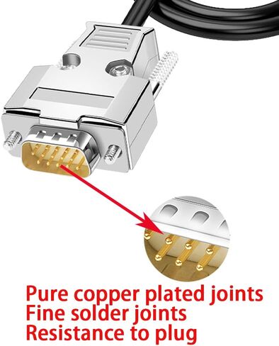ANMBEST DB15 VGA Solderless Breakout Connector with 5Ft 24AWG Replacement Cable, Metal Shell 3+9 DB15 3Row Serial Plug to 15-Pin Port Terminal Male Adapter Connector Breakout Board in Kuwait