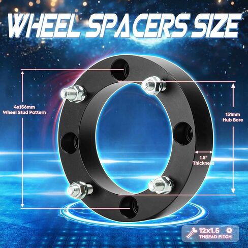 فواصل عجلة TadaMark 4x156 محولات عجلة 2 بوصة مزورة 4 عروات تناسب Polaris 2013-2014 Ranger 900 2017 Ranger Crew XP 1000 2014-2017 RZR 2013 RZR XP 900 131 مم تتحمل 12x1.5 ترصيع 4 قطع in Kuwait