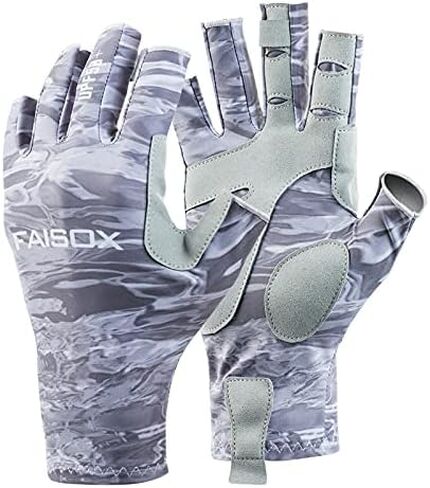 Fishing Gloves for Men Women Gifts UPF50+ Sun UV Protection Kayaking Rowing Paddling Fish Handling Saltwater Freshwater in Saudi Arabia