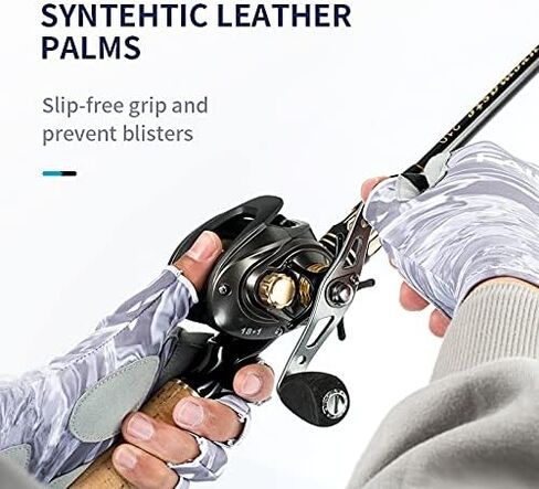 Fishing Gloves for Men Women Gifts UPF50+ Sun UV Protection Kayaking Rowing Paddling Fish Handling Saltwater Freshwater in Saudi Arabia