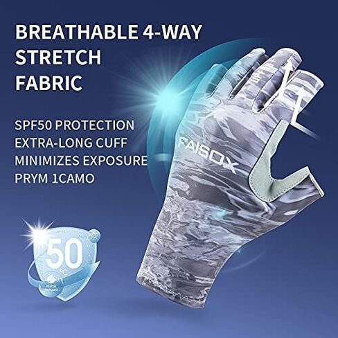 Fishing Gloves for Men Women Gifts UPF50+ Sun UV Protection Kayaking Rowing Paddling Fish Handling Saltwater Freshwater in Saudi Arabia