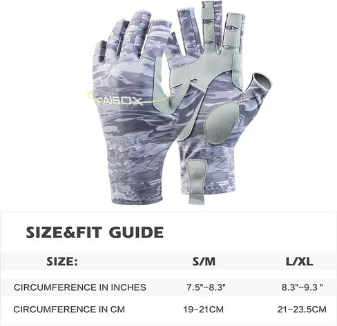 Fishing Gloves for Men Women Gifts UPF50+ Sun UV Protection Kayaking Rowing Paddling Fish Handling Saltwater Freshwater in Saudi Arabia