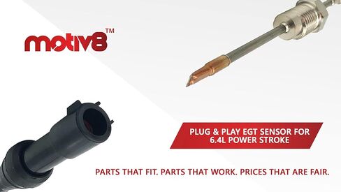 Motiv8 مستشعر درجة حرارة غاز العادم Powerstroke EGT DPF DOC | فورد سوبر ديوتي 6.4 لتر V8 | F-250 F-350 F-450 F-550 2008-2010 | يستبدل: 8C3Z5J213D 7C3Z12B591B 7C3Z5J213B 8C3Z12B591D in Kuwait