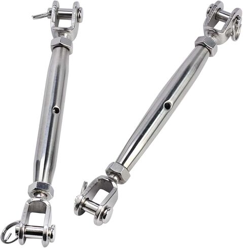 Pepbee 2 قطعة M10 وصلة ربط المقطورة من الفولاذ المقاوم للصدأ الفك والفك وصلة ربط المقطورة تزوير المسمار، مغلق وصلة ربط المقطورة الفك للصف البحري in Kuwait