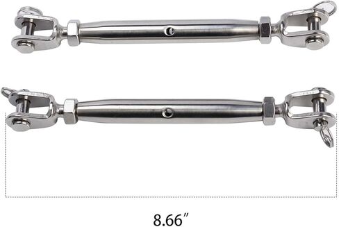 Pepbee 2 قطعة M10 وصلة ربط المقطورة من الفولاذ المقاوم للصدأ الفك والفك وصلة ربط المقطورة تزوير المسمار، مغلق وصلة ربط المقطورة الفك للصف البحري in Kuwait