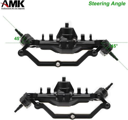 AMK 174g TRX4M محاور البوابة النحاسية الأمامية الخلفية مجموعة كاملة مع محاور عجلات سداسية 7 مم محولات 4 مم لـ 1/18 RC الزاحف TRX4M ترقيات Bronc Defend K10 in Kuwait