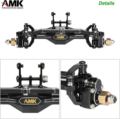 AMK 174g TRX4M محاور البوابة النحاسية الأمامية الخلفية مجموعة كاملة مع محاور عجلات سداسية 7 مم محولات 4 مم لـ 1/18 RC الزاحف TRX4M ترقيات Bronc Defend K10 in Kuwait