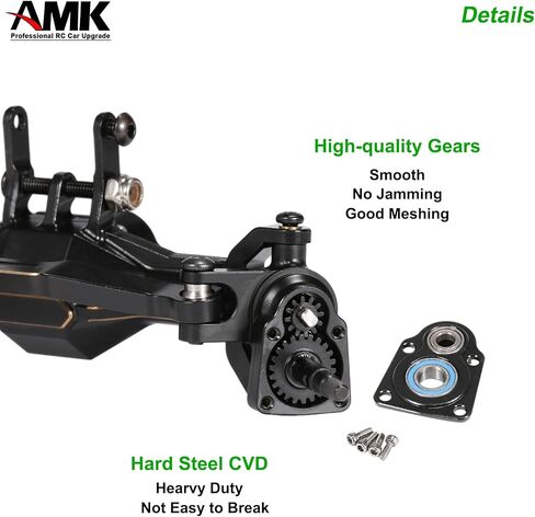 AMK 174g TRX4M محاور البوابة النحاسية الأمامية الخلفية مجموعة كاملة مع محاور عجلات سداسية 7 مم محولات 4 مم لـ 1/18 RC الزاحف TRX4M ترقيات Bronc Defend K10 in Kuwait