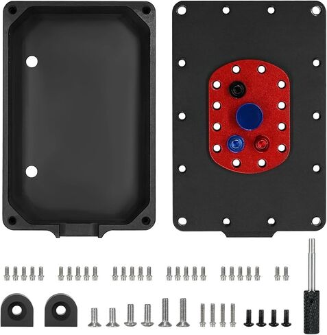 AcrossTerra 1/10 RC Crawler Receiver Box 60 * 40 * 26mm CNC Aluminum Scale Fuel Cell Receiver Box for 1/10 RC Crawler Rigs TRX4 SCX10 PRO Capra RR10 VS4-10 Phoenix TF2 CC01(Black) in Saudi Arabia