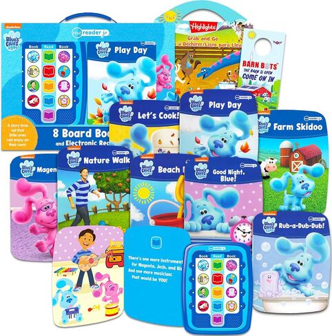 حزمة قارئ إلكتروني من Blue's Clues Me Reader مكونة من 8 كتب ~ كتب Blue's Clues & You للأطفال الصغار، تتميز باللون الأزرق والأرجواني والمزيد مع ملصقات | ألعاب التعلم بلو كلوز in Saudi Arabia