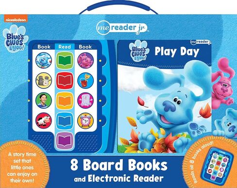حزمة قارئ إلكتروني من Blue's Clues Me Reader مكونة من 8 كتب ~ كتب Blue's Clues & You للأطفال الصغار، تتميز باللون الأزرق والأرجواني والمزيد مع ملصقات | ألعاب التعلم بلو كلوز in Saudi Arabia