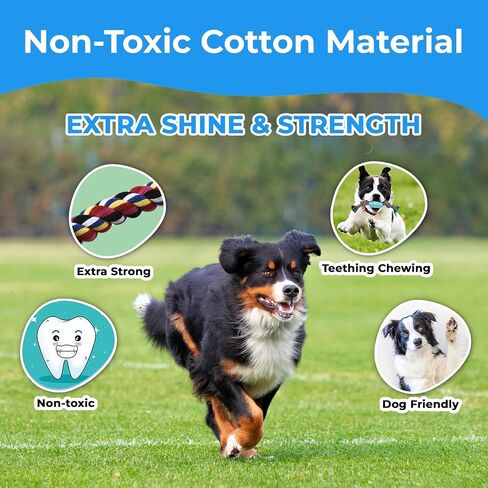 Stride Dog Rope Toys, Set of 13 Interactive Dog Toys, Durable Cotton & Rubbber Dog Chew Toys for Aggressive Chewers, Long-Lasting Dog Toys to Keep Them Busy, Ideal Dog Toys for Medium & Large Breeds in Saudi Arabia