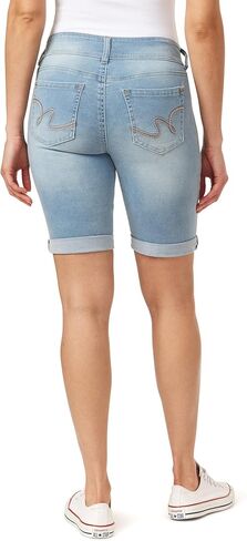 WallFlower Women's Ultra Denim Bermuda Shorts 9" Mid-Rise Insta Soft Juniors (Available in Plus Sizes) in Saudi Arabia