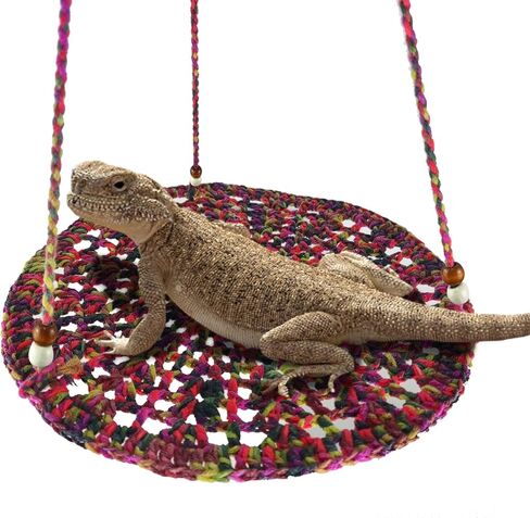 Reptile Hammock Lizard Bearded Dragon Bearded Dragon Bed Crab Climbing Toys Tank Accessories for Habitats Geckos in Kuwait