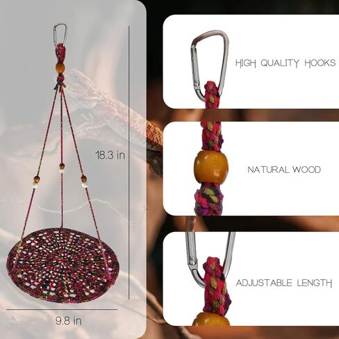 Reptile Hammock Lizard Bearded Dragon Bearded Dragon Bed Crab Climbing Toys Tank Accessories for Habitats Geckos in Kuwait