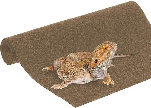 SunGrow, Reptile Mat, Terrarium Floor Liner, 30BR/40BR/50/65 Gallon, Substrate Carpet, Soft Bedding for Reptiles - Gecko, Lizard, Snake, Tortoise, Reptile Cage Tank Supplies & Accessories, Brown, 1Pc in Kuwait