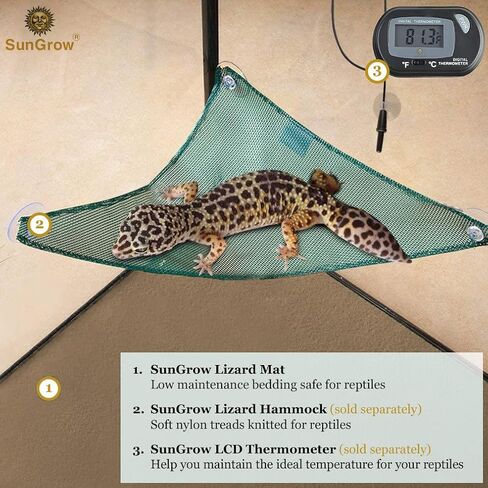 SunGrow, Reptile Mat, Terrarium Floor Liner, 30BR/40BR/50/65 Gallon, Substrate Carpet, Soft Bedding for Reptiles - Gecko, Lizard, Snake, Tortoise, Reptile Cage Tank Supplies & Accessories, Brown, 1Pc in Kuwait