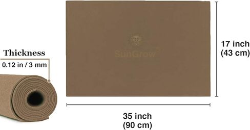 SunGrow, Reptile Mat, Terrarium Floor Liner, 30BR/40BR/50/65 Gallon, Substrate Carpet, Soft Bedding for Reptiles - Gecko, Lizard, Snake, Tortoise, Reptile Cage Tank Supplies & Accessories, Brown, 1Pc in Kuwait