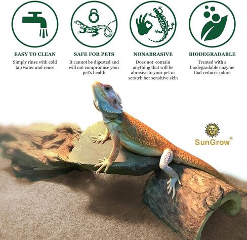 SunGrow, Reptile Mat, Terrarium Floor Liner, 30BR/40BR/50/65 Gallon, Substrate Carpet, Soft Bedding for Reptiles - Gecko, Lizard, Snake, Tortoise, Reptile Cage Tank Supplies & Accessories, Brown, 1Pc in Kuwait