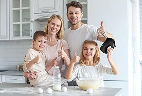 Courant Hand Mixer 5-Speed, Turbo Function, with Set of Beaters and Dough Hooks, Perfect for Baking and Cooking, Brown in Saudi Arabia