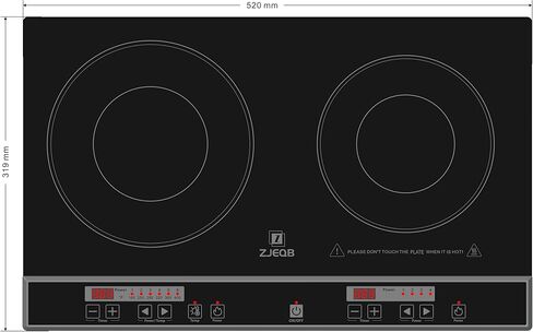 ZJEQB 2 burner electric cooktop,Portable Dual Induction Cooker Cooktop with Small induction stove,Easy to clean durable panels,Induction Stove for Fast Cookingoven,Estufas eléctricas de cocina in Saudi Arabia