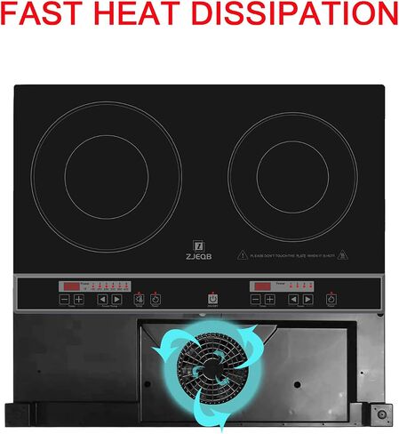 ZJEQB 2 burner electric cooktop,Portable Dual Induction Cooker Cooktop with Small induction stove,Easy to clean durable panels,Induction Stove for Fast Cookingoven,Estufas eléctricas de cocina in Saudi Arabia