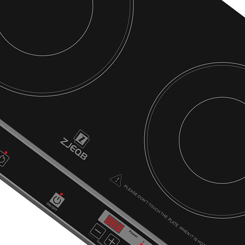 ZJEQB 2 burner electric cooktop,Portable Dual Induction Cooker Cooktop with Small induction stove,Easy to clean durable panels,Induction Stove for Fast Cookingoven,Estufas eléctricas de cocina in Saudi Arabia