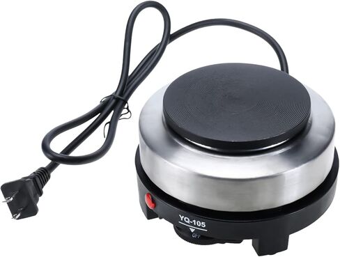 skyehomo 110 فولت لوحات ساخنة صغيرة محمولة 500 واط موقد كهربائي صغير سخان منزلي، 5.5 بوصة مستديرة محمولة كونترتوب الموقد، متعددة الوظائف المنزل المطبخ الموقد الساخن للطهي in Kuwait