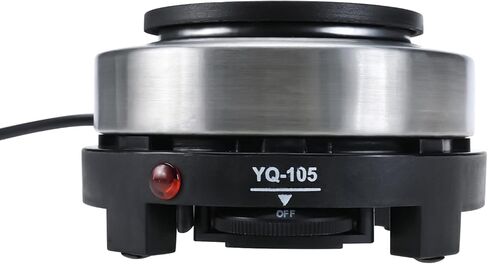 skyehomo 110 فولت لوحات ساخنة صغيرة محمولة 500 واط موقد كهربائي صغير سخان منزلي، 5.5 بوصة مستديرة محمولة كونترتوب الموقد، متعددة الوظائف المنزل المطبخ الموقد الساخن للطهي in Kuwait