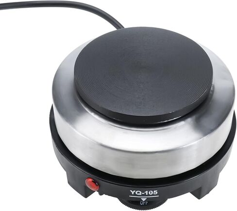 skyehomo 110 فولت لوحات ساخنة صغيرة محمولة 500 واط موقد كهربائي صغير سخان منزلي، 5.5 بوصة مستديرة محمولة كونترتوب الموقد، متعددة الوظائف المنزل المطبخ الموقد الساخن للطهي in Kuwait