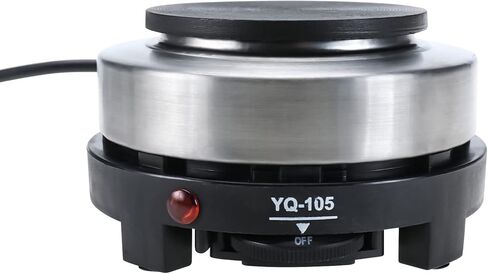 skyehomo 110 فولت لوحات ساخنة صغيرة محمولة 500 واط موقد كهربائي صغير سخان منزلي، 5.5 بوصة مستديرة محمولة كونترتوب الموقد، متعددة الوظائف المنزل المطبخ الموقد الساخن للطهي in Kuwait