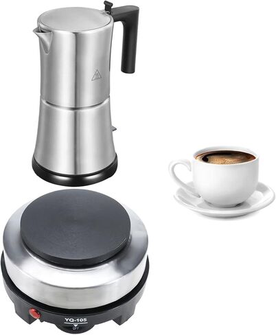 skyehomo 110 فولت لوحات ساخنة صغيرة محمولة 500 واط موقد كهربائي صغير سخان منزلي، 5.5 بوصة مستديرة محمولة كونترتوب الموقد، متعددة الوظائف المنزل المطبخ الموقد الساخن للطهي in Kuwait