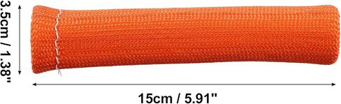 X AUTOHAUX 8 Pcs High Heat Shield Engine Spark Plug Wire Boots Protector Sleeve Cover with 16 Pcs Stainless Steel Wire Cable Ties Set for Car Orange in Saudi Arabia