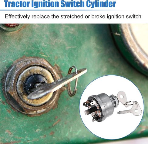 uxcell Tractor Ignition Lock Cylinder Key Switch W/ 2 Keys 35A & 7 Terminals for Ford 2000 3000 4000 5000 6000 7000 4830 to 4/91 for Ford TW5 TW10 TW15 Ignition Switch with Cold Start in Saudi Arabia