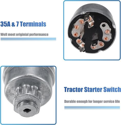 uxcell Tractor Ignition Lock Cylinder Key Switch W/ 2 Keys 35A & 7 Terminals for Ford 2000 3000 4000 5000 6000 7000 4830 to 4/91 for Ford TW5 TW10 TW15 Ignition Switch with Cold Start in Saudi Arabia